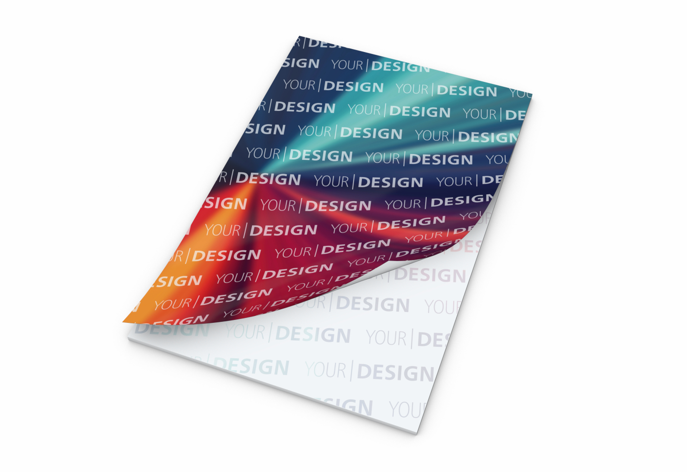 Schreibblock Cover Seiten/Deckblatt individuell gestaltbar, Format/Blattanzahl/Lochung DIN A4 / 50 Blatt / ohne