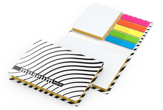 Haftnotiz-Set Budapest Bookcover White Bestseller, gloss-individuell, Farbschnitt gelb