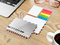 Haftnotiz-Set Budapest Bookcover White Bestseller, gloss-individuell, Farbschnitt orange