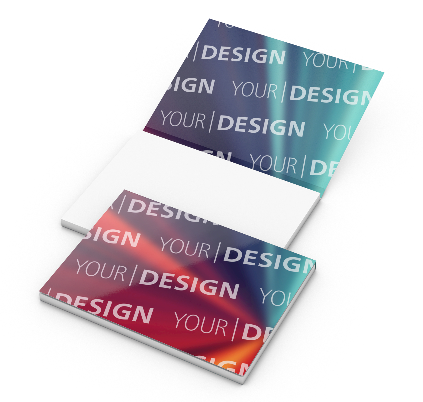 Haftnotiz Cover Karton White 100 × 72 Bestseller, gloss-individuell