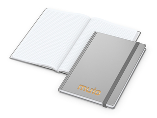 Notizbuch Easy-Book Comfort Bestseller, A5, silber inkl. Goldprägung
