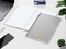 Notizbuch Easy-Book Basic Bestseller, Large, silber inkl. Goldprägung