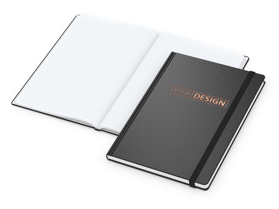 Notizbuch Easy-Book Comfort Bestseller, Large, schwarz inkl. Kupferprägung
