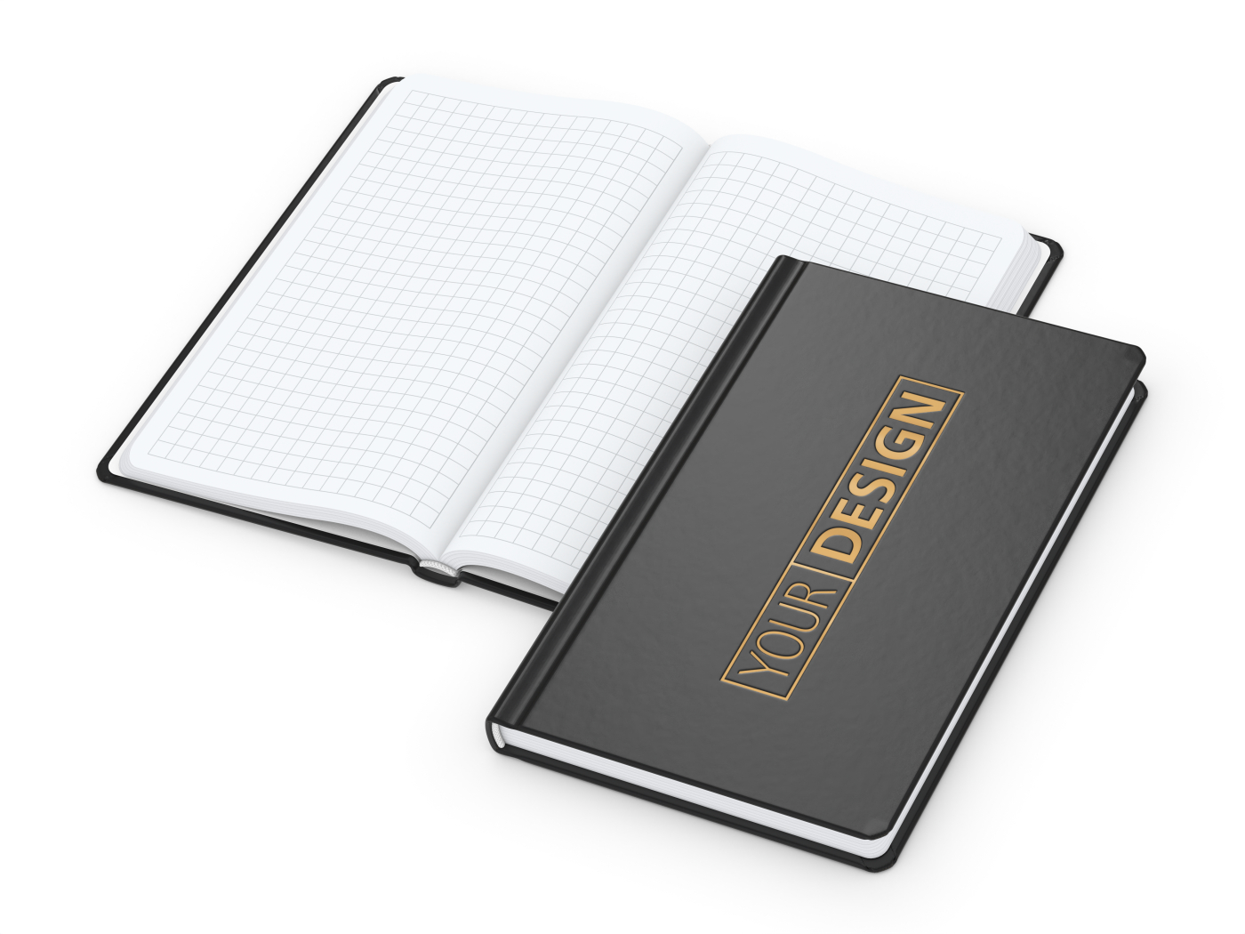 Notizbuch Easy-Book Basic Bestseller, Pocket, schwarz inkl. Goldprägung