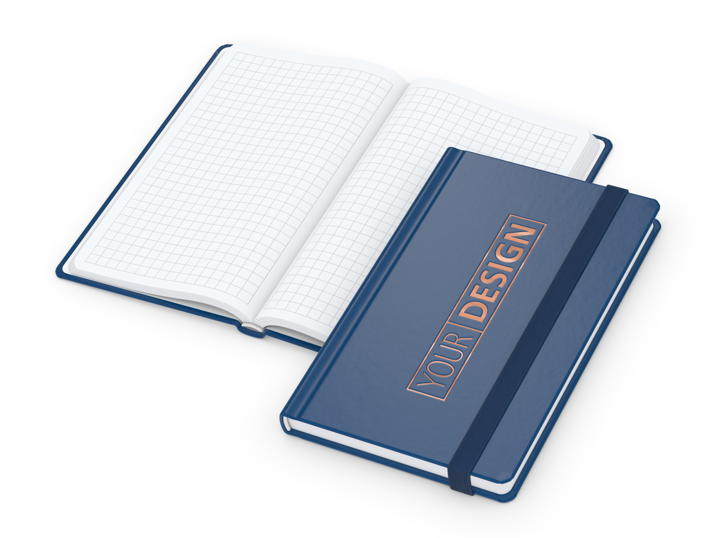 Notizbuch Easy-Book Comfort Bestseller, Pocket, dunkelblau inkl. Kupferprägung