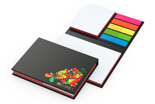 Haftnotiz-Set London Bookcover White Bestseller, gloss-individuell, Farbschnitt rot