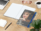 Notizbuch Match-Book White Bestseller, A4, Cover-Star, matt-individuell, mittelblau