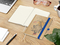 Notizbuch Match-Book Creme Bestseller, A5, Natura, braun-individuell, mittelblau