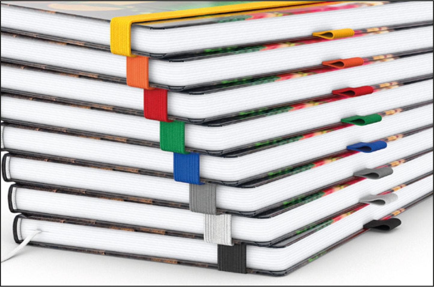 Notizbuch Match-Book White Bestseller, A5, Cover-Star, gloss-individuell, orange