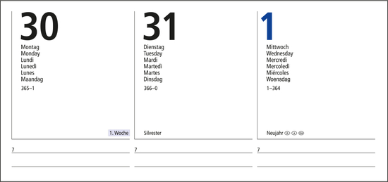 Wochenkalender Media Bestseller inkl. 4C-Druck, gloss-individuell