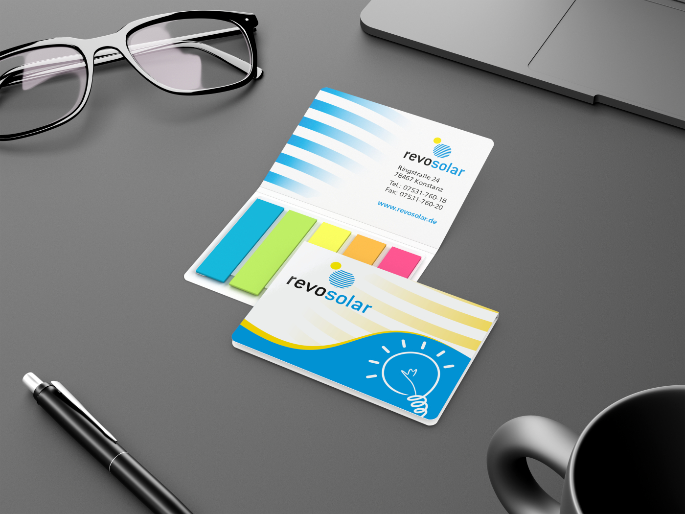 Haftmarker-Set Memo-Card Papiermarker Bestseller, matt-individuell