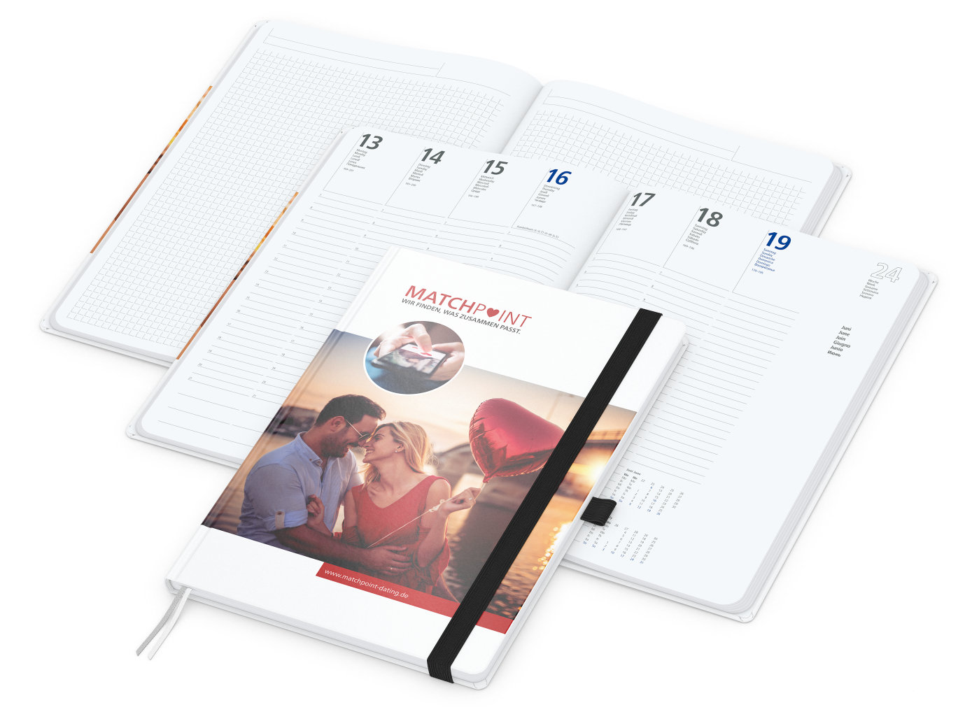 Wochenplaner Match-Hybrid White Bestseller, A4, Cover-Star matt, schwarz