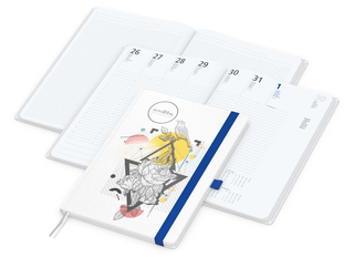Wochenplaner Match-Hybrid White Bestseller, A4, Natura individuell, mittelblau