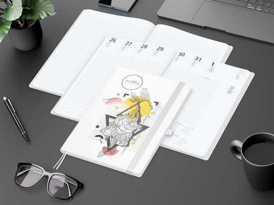 Wochenplaner Match-Hybrid White Bestseller, A4, Natura individuell, weiß