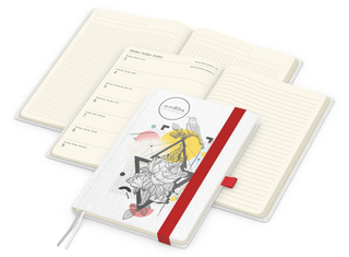 Wochenplaner Match-Hybrid Creme Bestseller, Natura individuell, rot