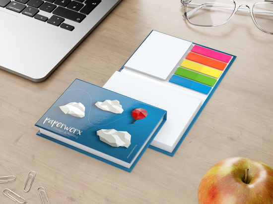 Haftnotiz-Set Paris Bookcover White Bestseller, gloss-individuell