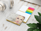 Haftnotiz-Set Prag Bookcover White Bestseller, matt-individuell, Farbschnitt gelb