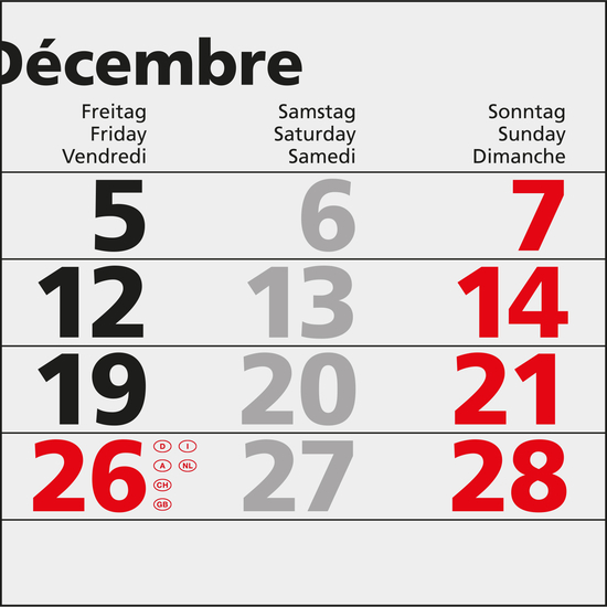 5-Monatskalender Quintus 5 Bestseller (Einblatt)