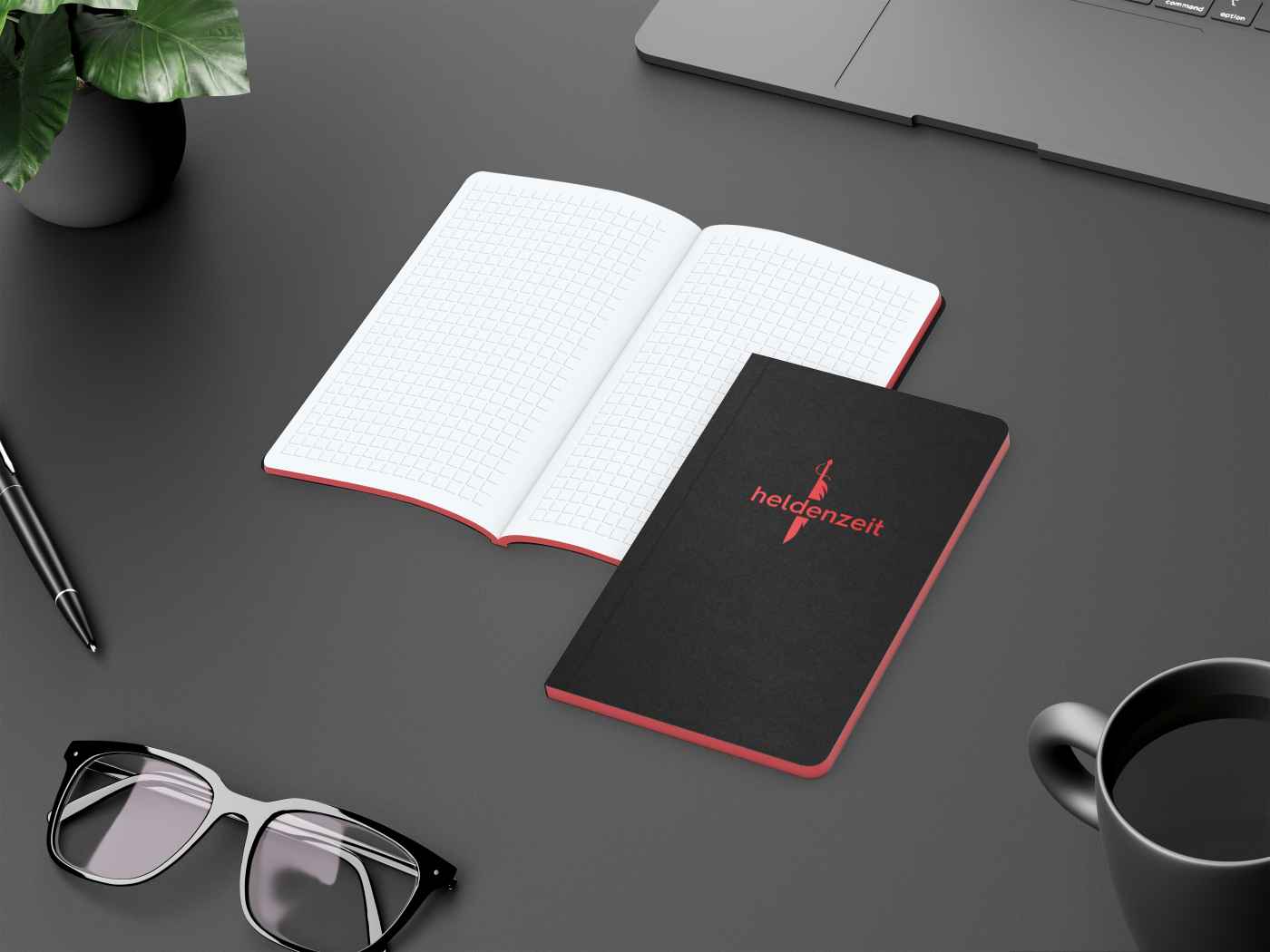 Notizbuch Tablet-Book Slim Bestseller, Pocket, rot
