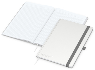 Notizbuch Vision-Book White Bestseller, A4, weiß inkl. Silberprägung
