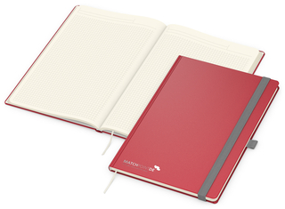 Notizbuch Vision-Book Creme Bestseller, A4, rot inkl. Silberprägung