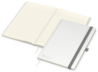 Notizbuch Vision-Book Creme Bestseller, A4, weiß inkl. Silberprägung
