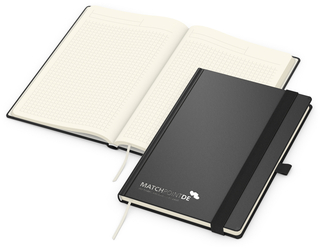 Notizbuch Vision-Book Creme Bestseller, A5, schwarz inkl. Silberprägung