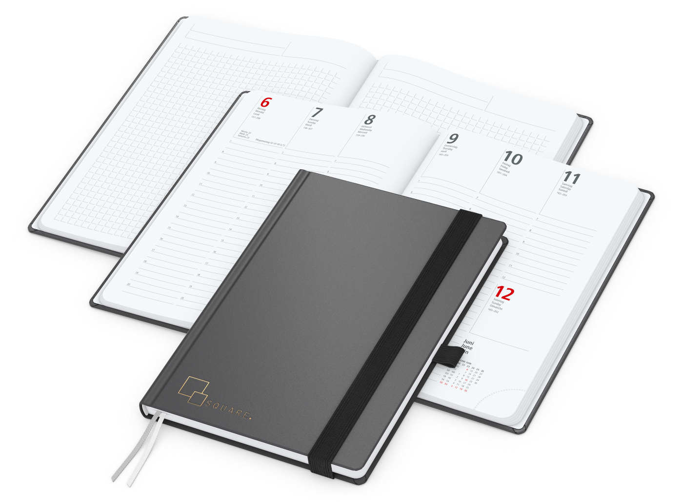 Wochenplaner Vision-Hybrid White Bestseller inkl. Goldprägung