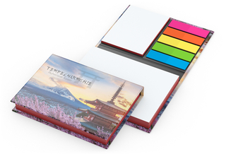Haftnotiz-Set Wien Bookcover White Bestseller, gloss-individuell, Farbschnitt rot