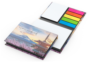 Haftnotiz-Set Wien Bookcover White Bestseller, matt-individuell, Farbschnitt schwarz