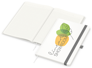 Notizbuch Match-Book, A4, Cover-Star Recycling-Matt, silbergrau