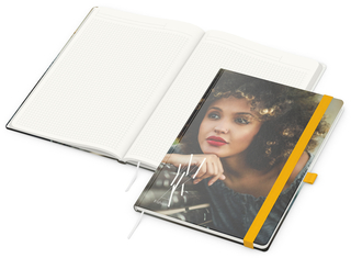 Notizbuch Match-Book, A4, Natura Recycling, gelb