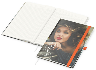 Notizbuch Match-Book, A4, Natura Recycling, orange