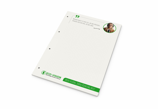 Schreibblock Recycling, A4, 50 Blatt mit 4fach-Abheftlochung