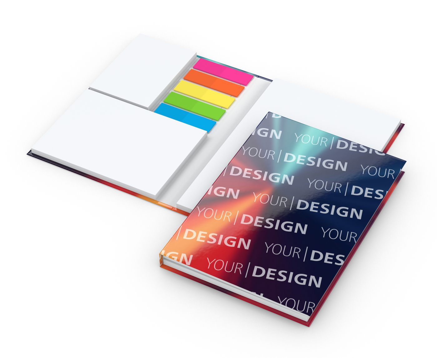 Haftnotiz-Set Helsinki Bookcover White, gloss-individuell