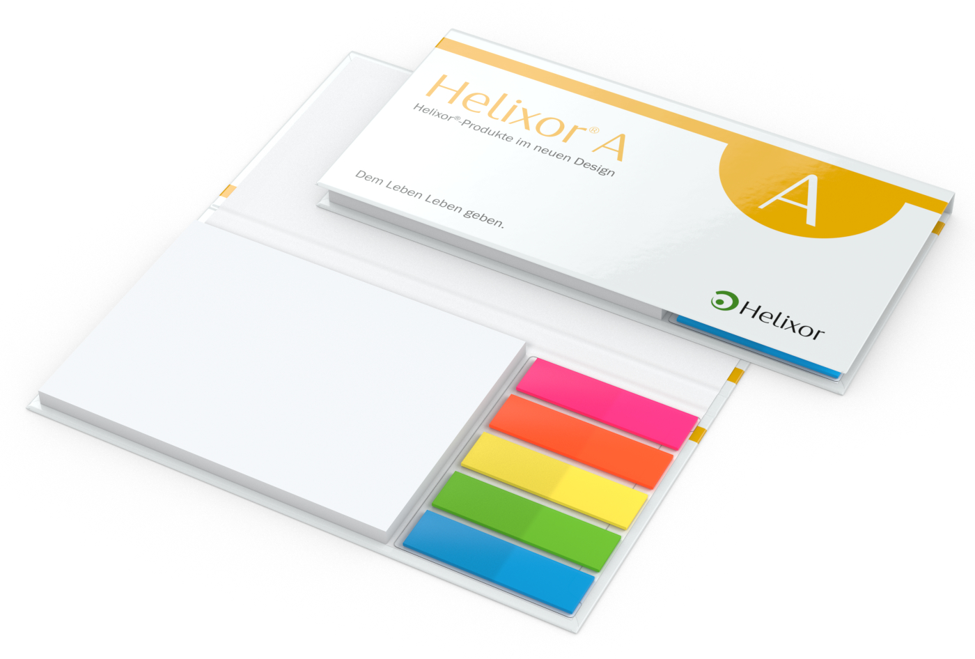 Haftnotiz-Set Kopenhagen Bookcover White, Umschlag 4/0-farbig