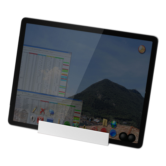 Smartphone-/Tabletständer mit Zettelbox und Köcher