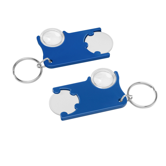 Chiphalter mit 1€-Chip und Lupe