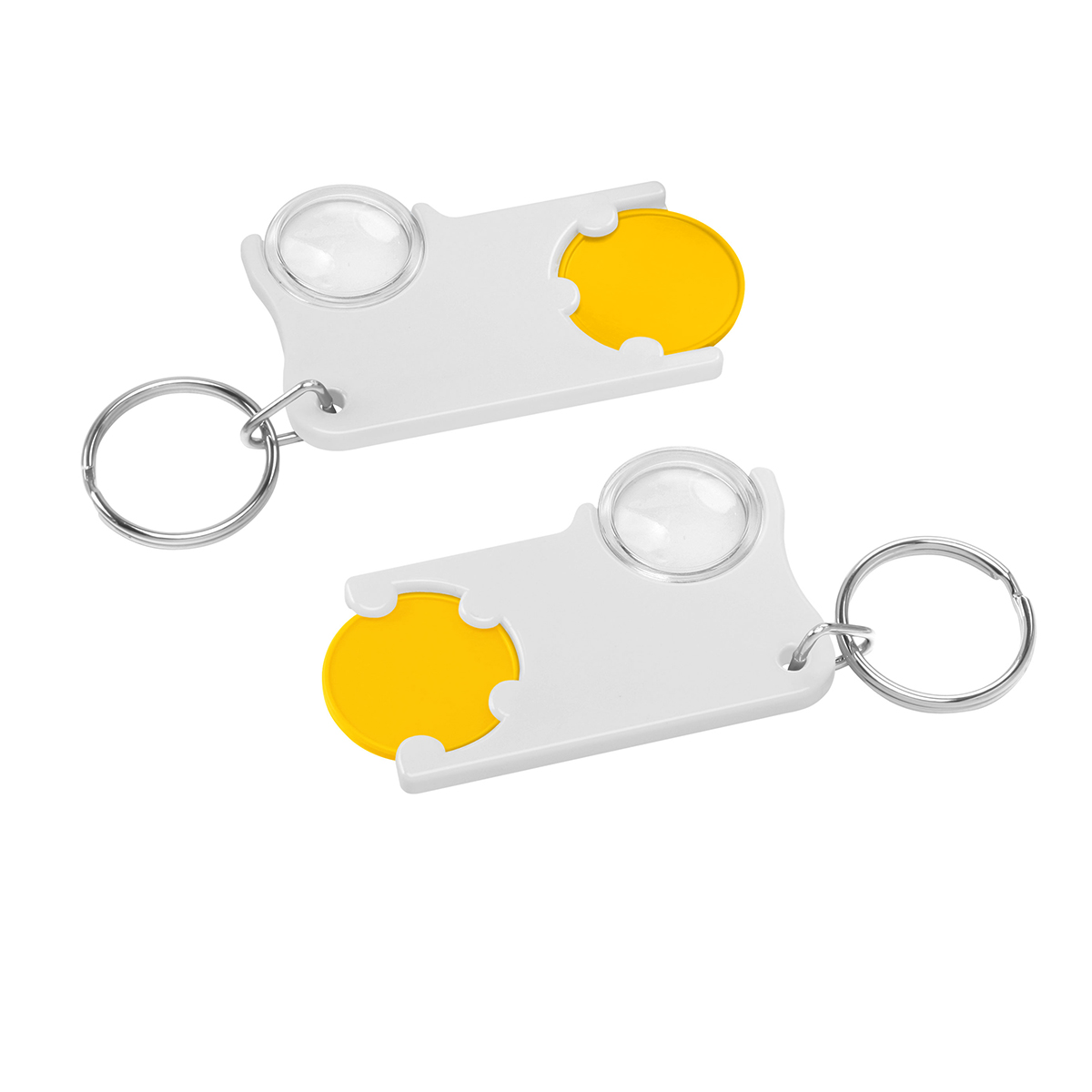 Chiphalter mit 1€-Chip und Lupe