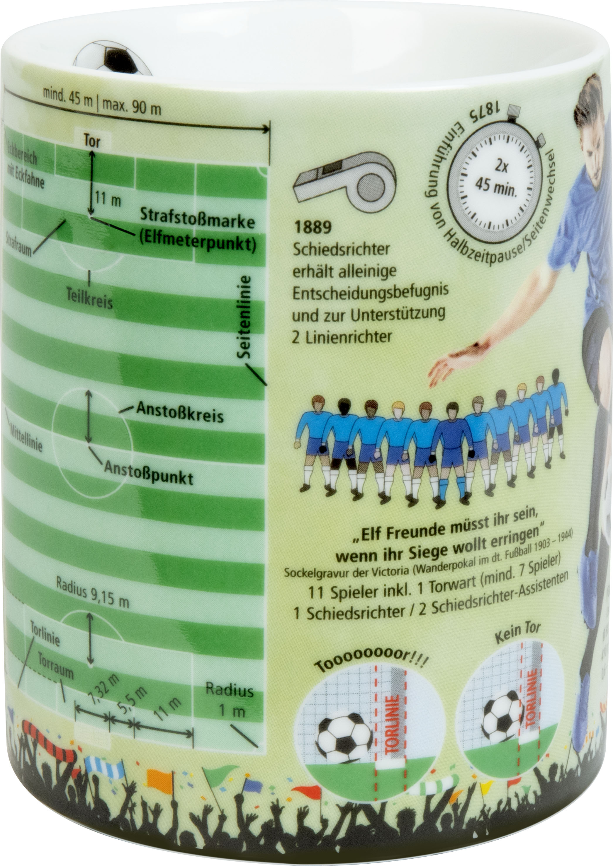 KÖNITZ Porzellan Tasse KC330 Wissensbecher Fußball