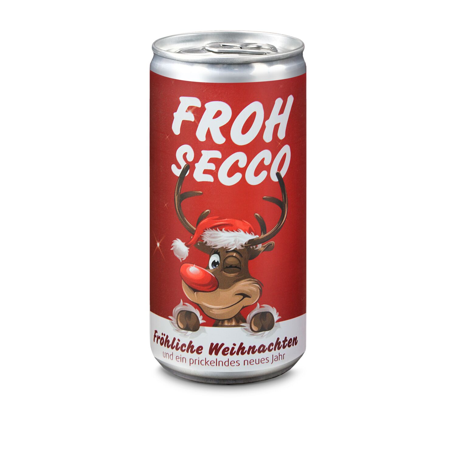 Geschenkartikel / Präsentartikel: FROHSECCO Elch (rot) 2K1258