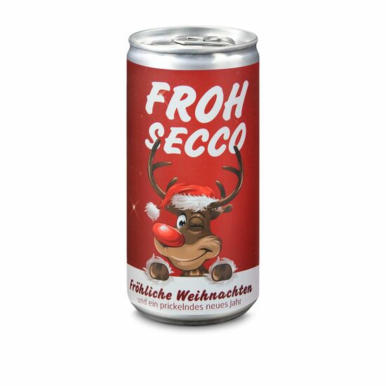 Geschenkartikel / Präsentartikel: FROHSECCO Elch (rot) 2K1258