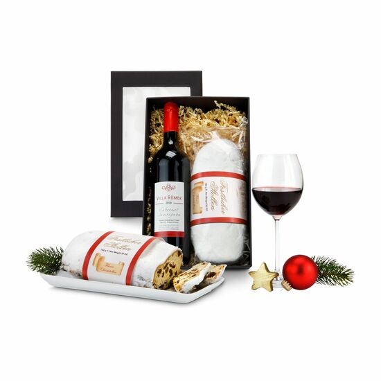 Geschenkset / Präsenteset: Rotwein & Stollen 2K1290