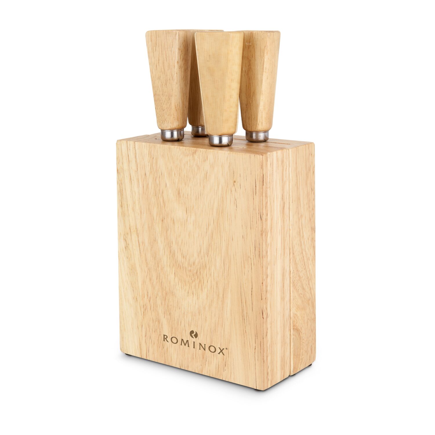 Ein innovatives Käsemesser-Set inklusive Block und je 145 g Bärlauch- und Feigensenf im Glas. Alles zusammen im schwarzen Karton.