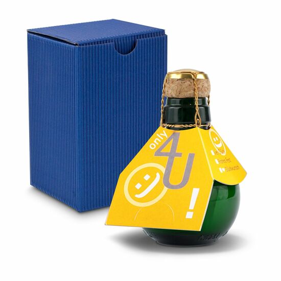 Origineller Sekt Only 4 u - Karton Blau, 125 ml 2K1358b3