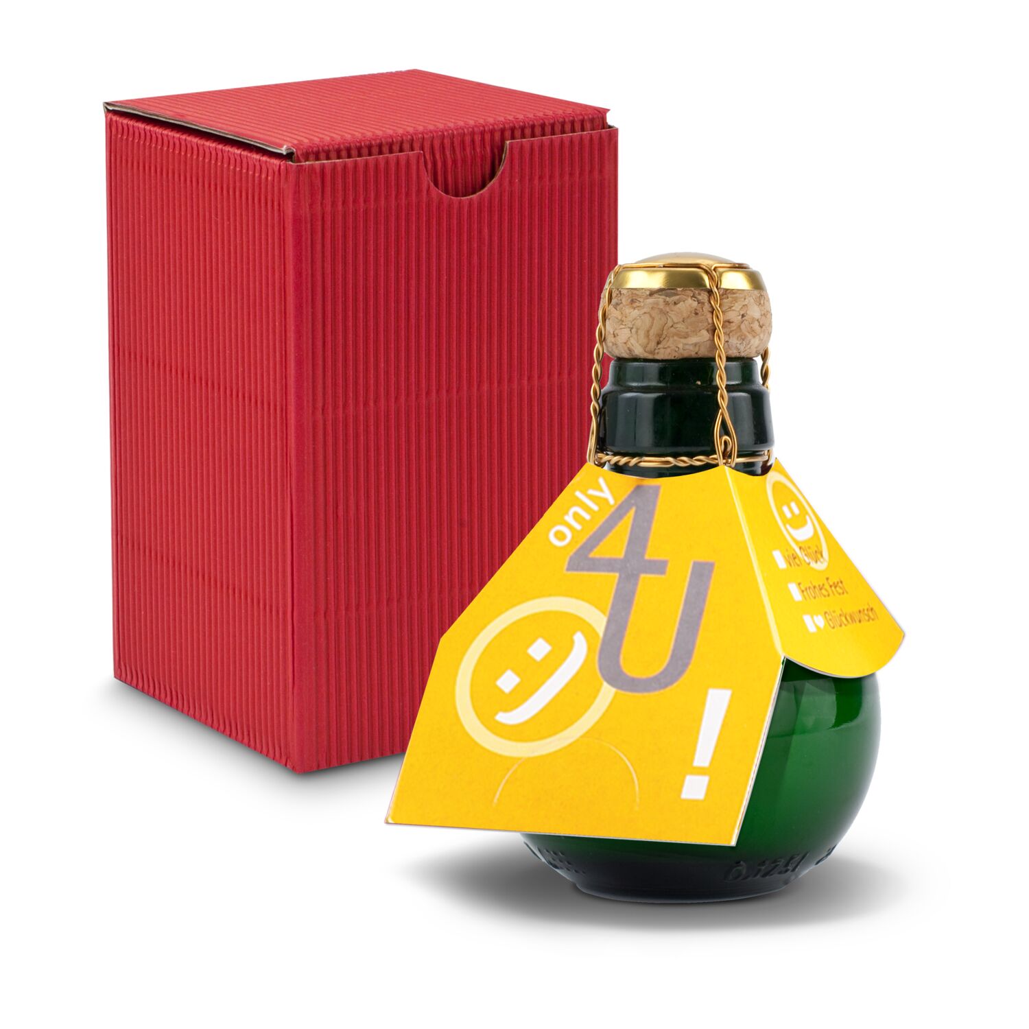 Origineller Sekt Only 4 u - Karton Rot, 125 ml 2K1358b4