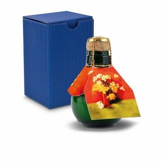 Origineller Sekt Blumengesteck - Karton Blau, 125 ml 2K1358d3