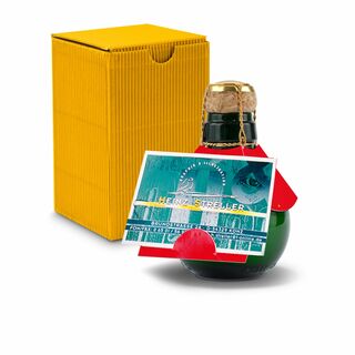 Origineller Sekt Visitenkarteneinschub - Karton Gelb, 125 ml 2K1358h1