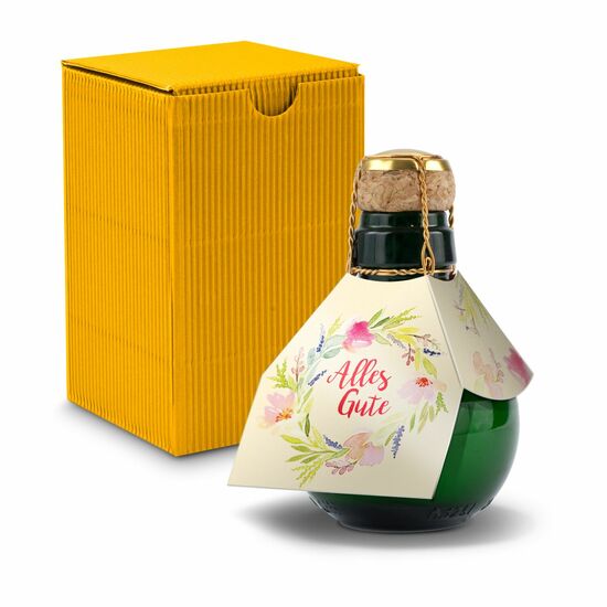 Origineller Sekt Alles Gute - Karton Gelb, 125 ml 2K1358k1