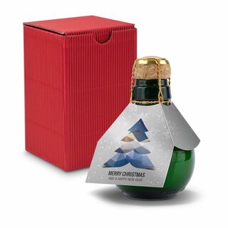 Origineller Sekt Merry Christmas - Karton Rot, 125 ml 2K1358l4